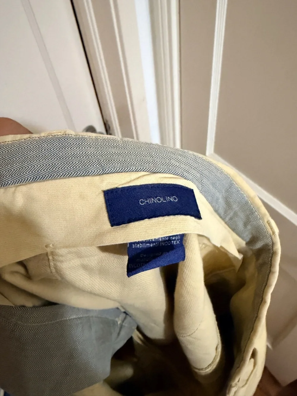 Incotex Venezia 1951 Chinolino Cotton Linen Chino Pants Men’s 42 Beige Italy